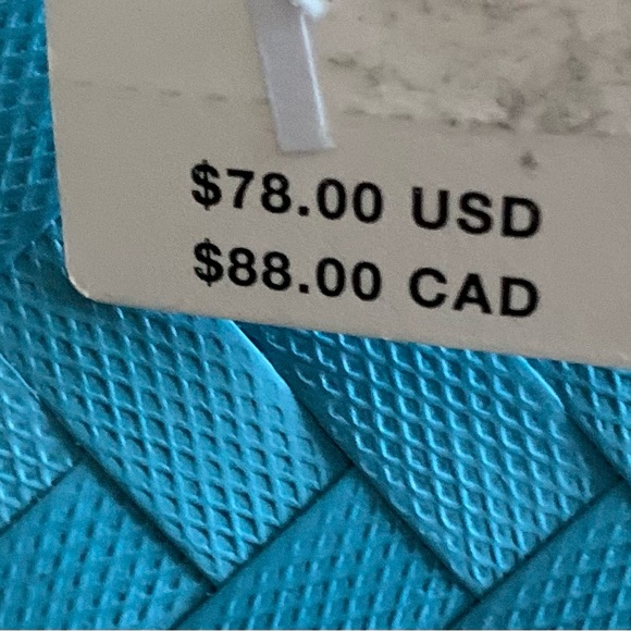 NWT Anthropologie Diamond woven Tote bag. Sky blue Adorable! See details - Picture 6 of 12